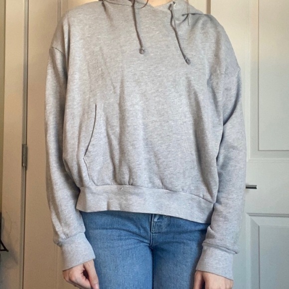 AE Studio American Eagle Hoodie Sweatshirt Gray M - Picture 4 of 6